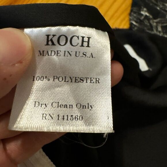 Koch Mini Cropped Top Floral Black/Light Pink w/ Sash Women’s SIZE SMALL - Picture 9 of 9